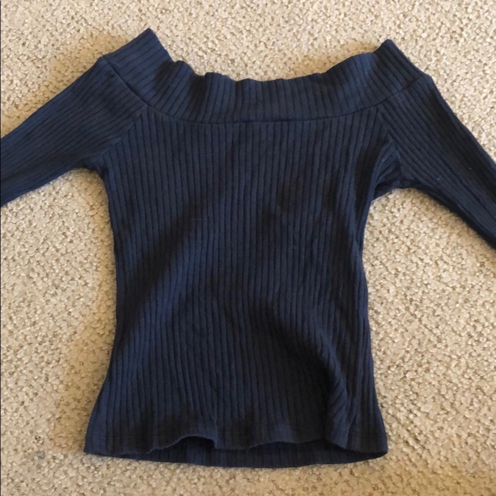 Black shoulder top